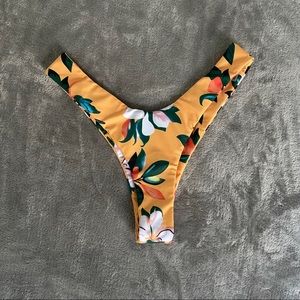 Yellow floral bikini bottoms
